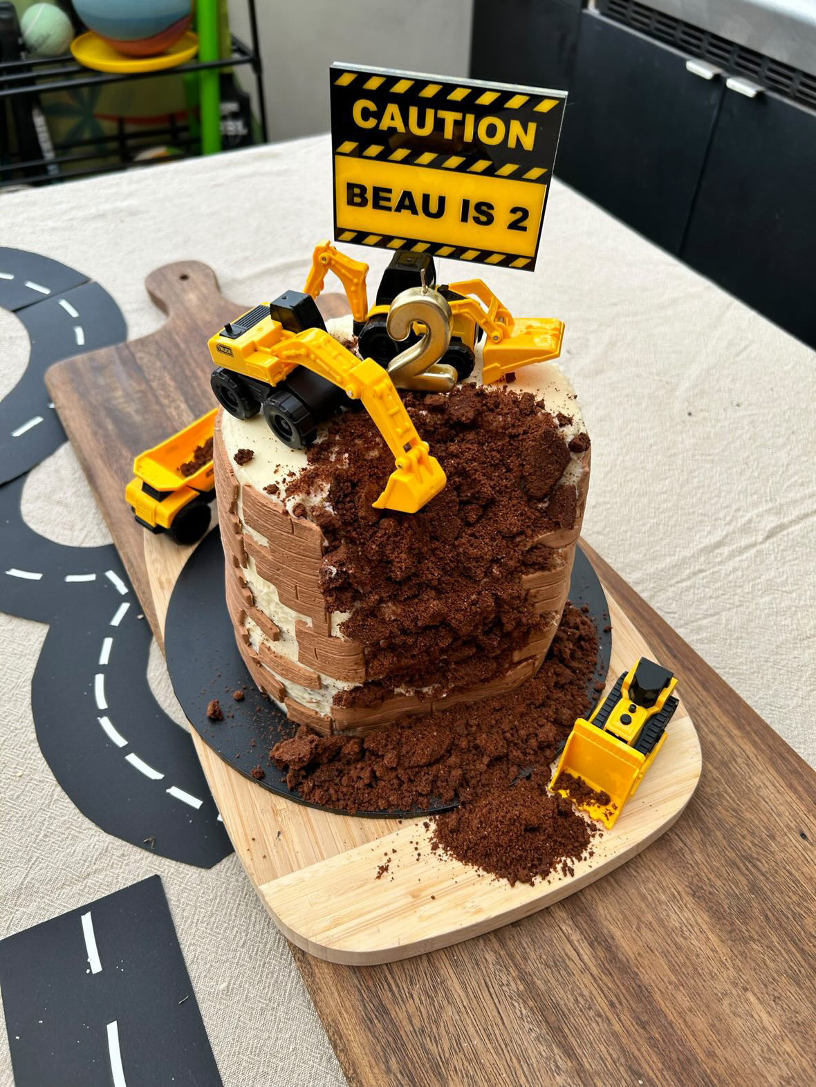 Construction Themed Cake Topper