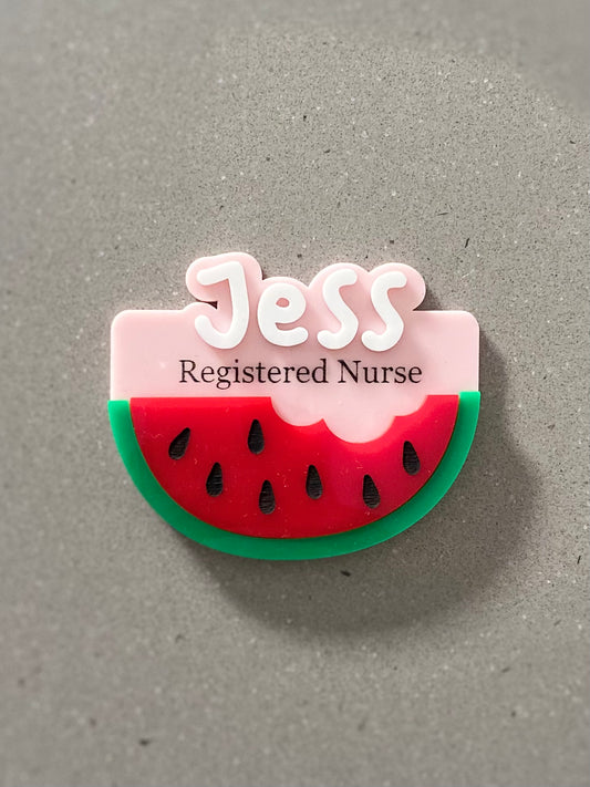 Watermelon Name Badge