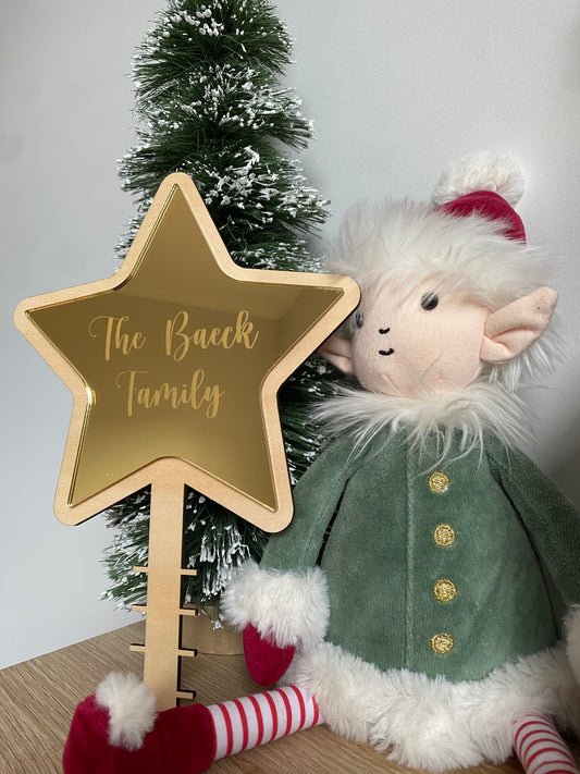 Personalised Christmas Star Tree Topper