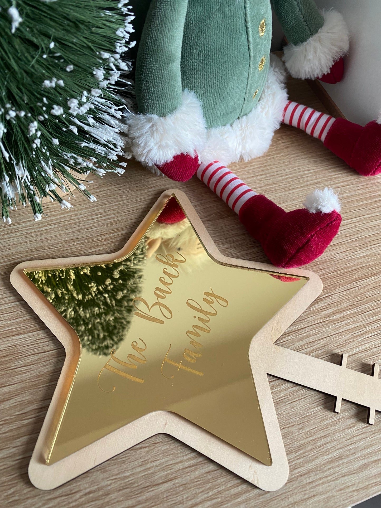 Personalised Christmas Star Tree Topper