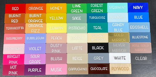 **COLOUR SWATCHES**