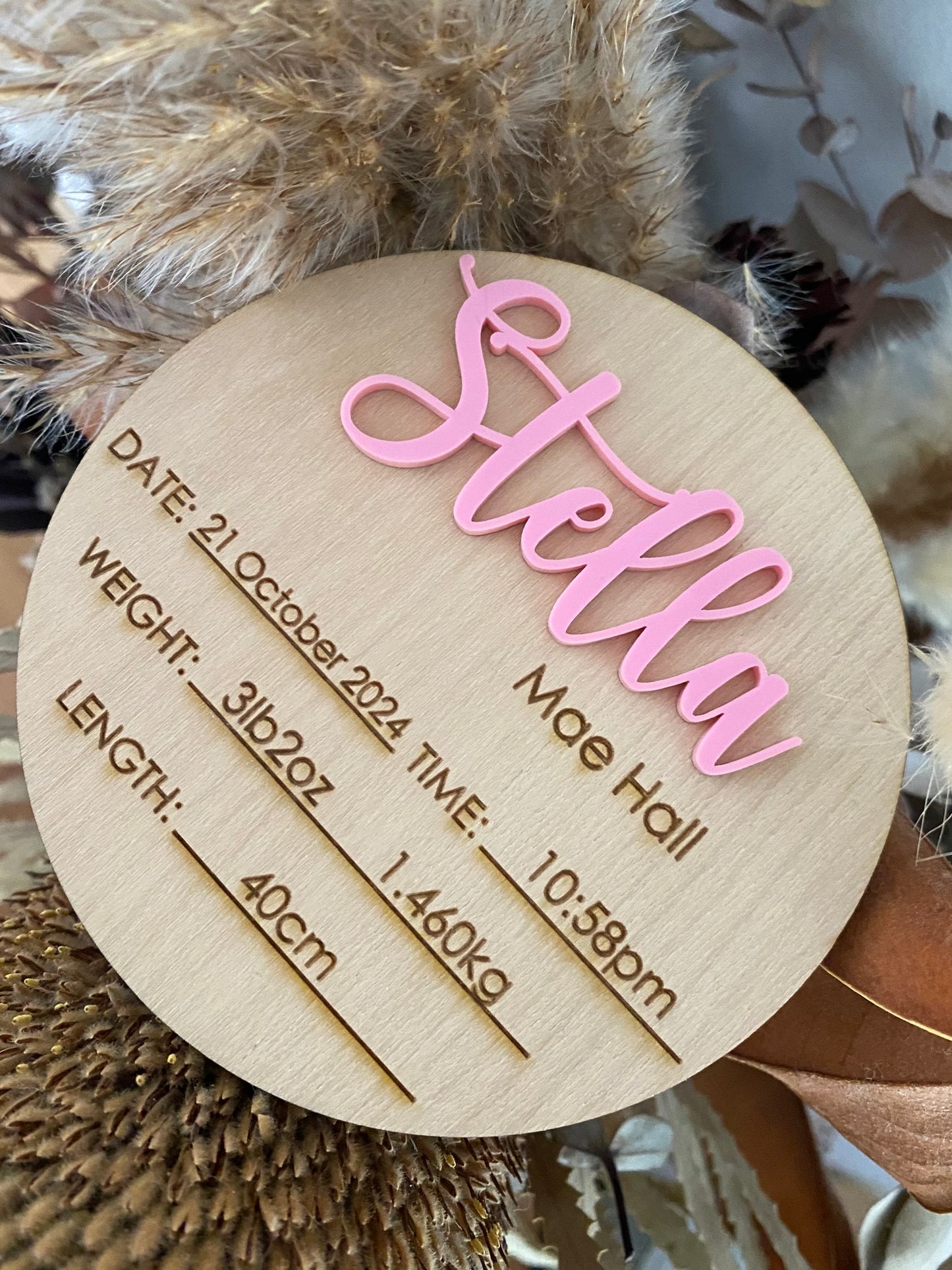 Birth Plaque - Personalised Name