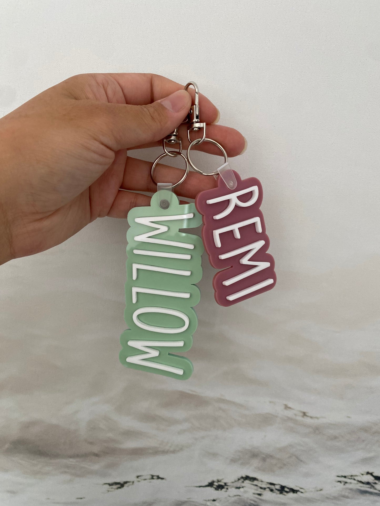 Keyring "Block Lettering"