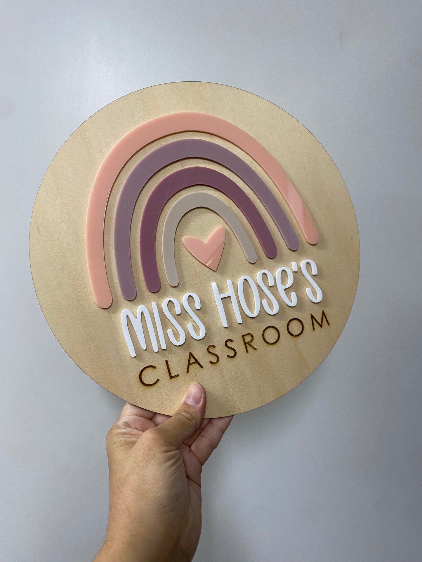 Teacher Classroom Sign - Boho Rainbow