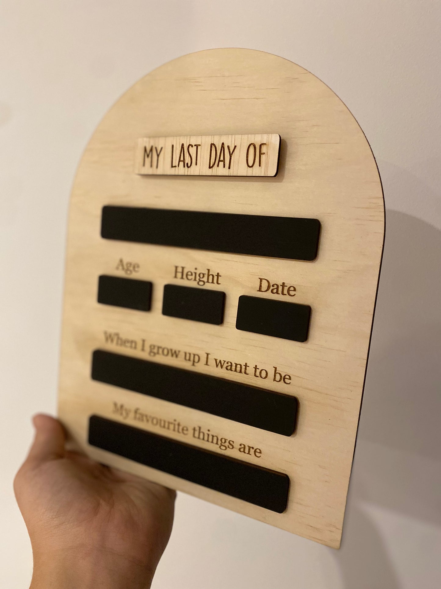 First Day / Last Day Boards