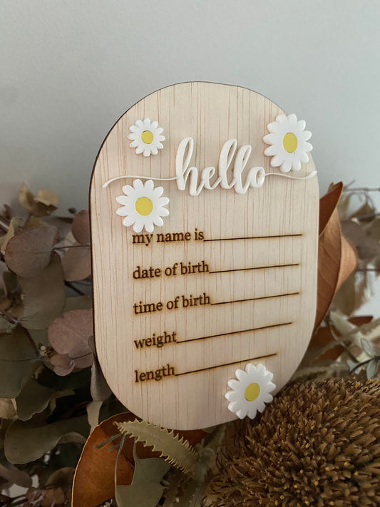 Birth Details Disc - Daisy