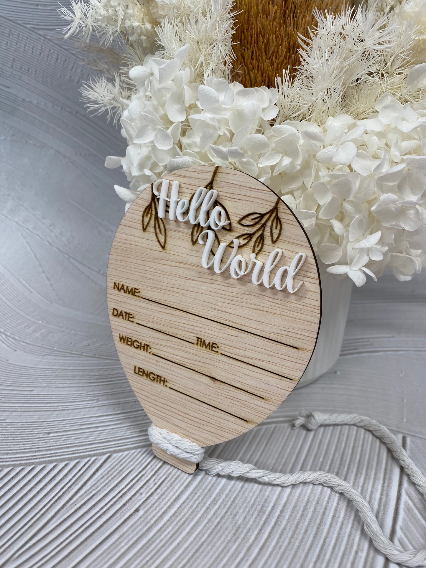 Balloon Birth Announcement Plaque