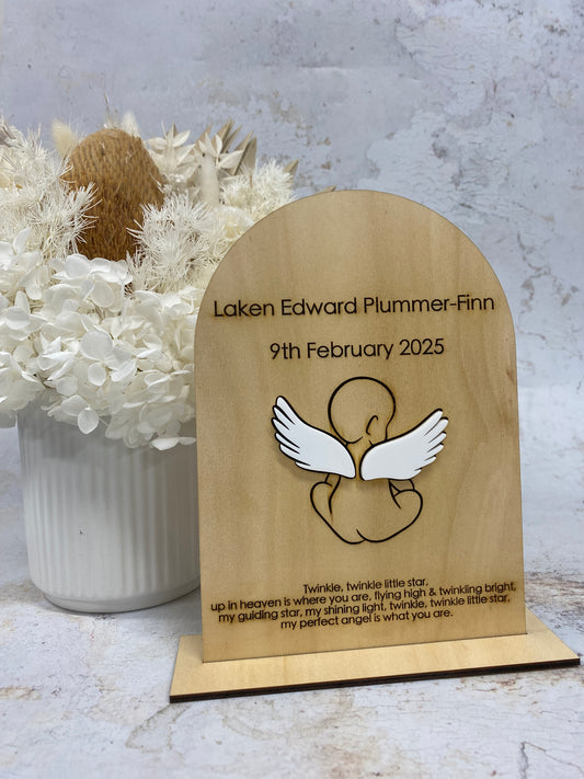 Angel Baby Memorial Plaque