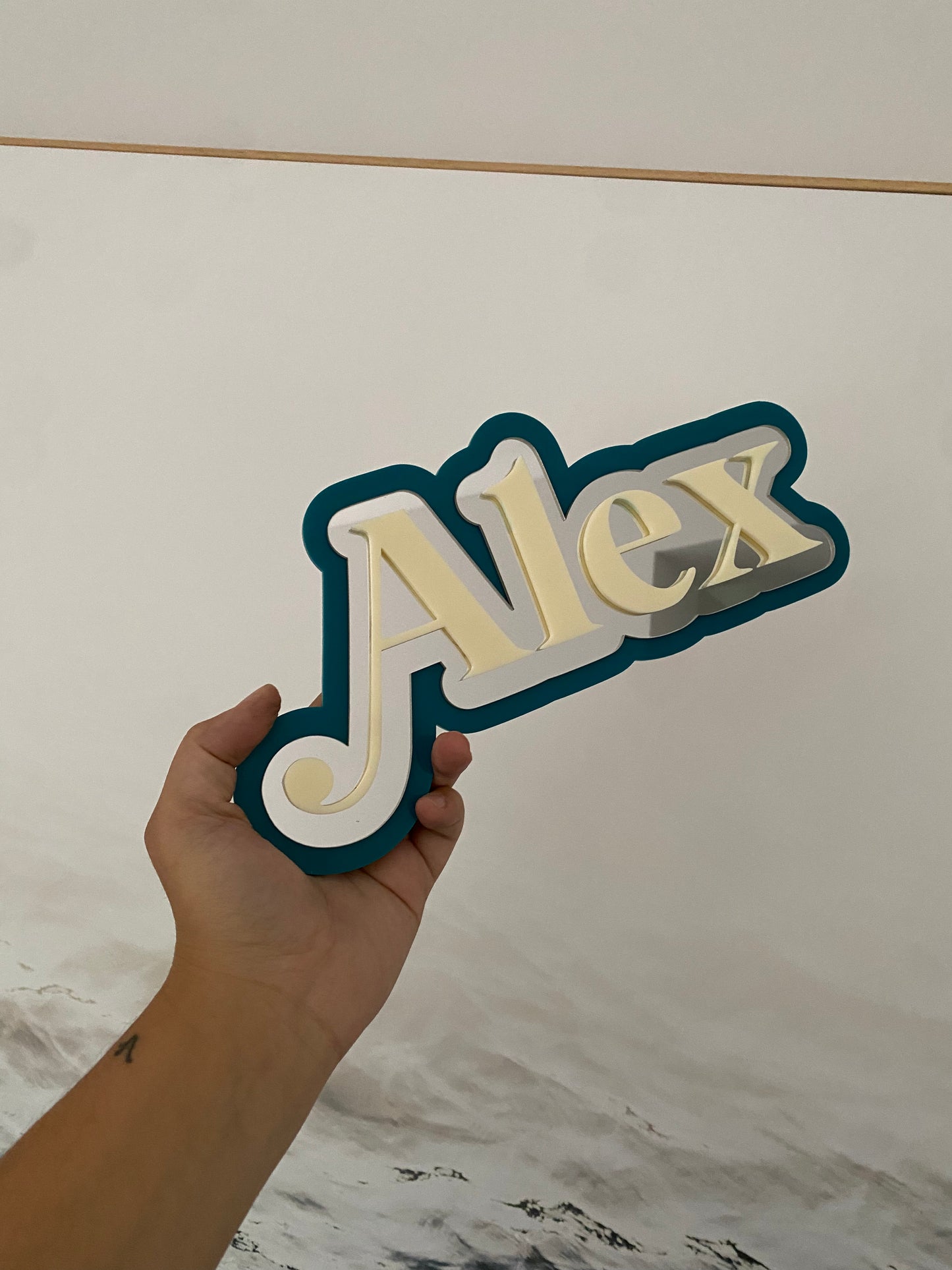 3 Layered Name Plaque