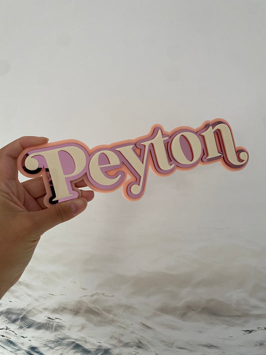 3 Layered Name Plaque