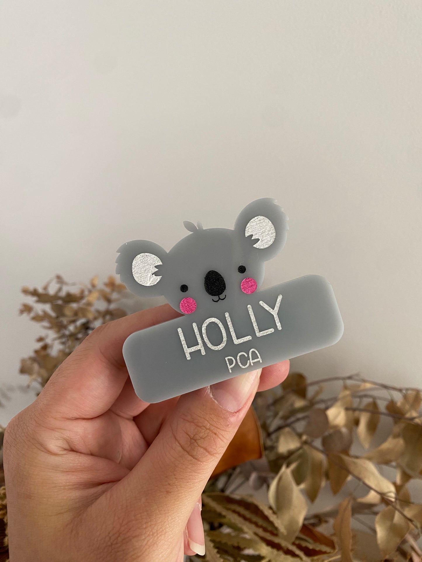 Koala Name Badge