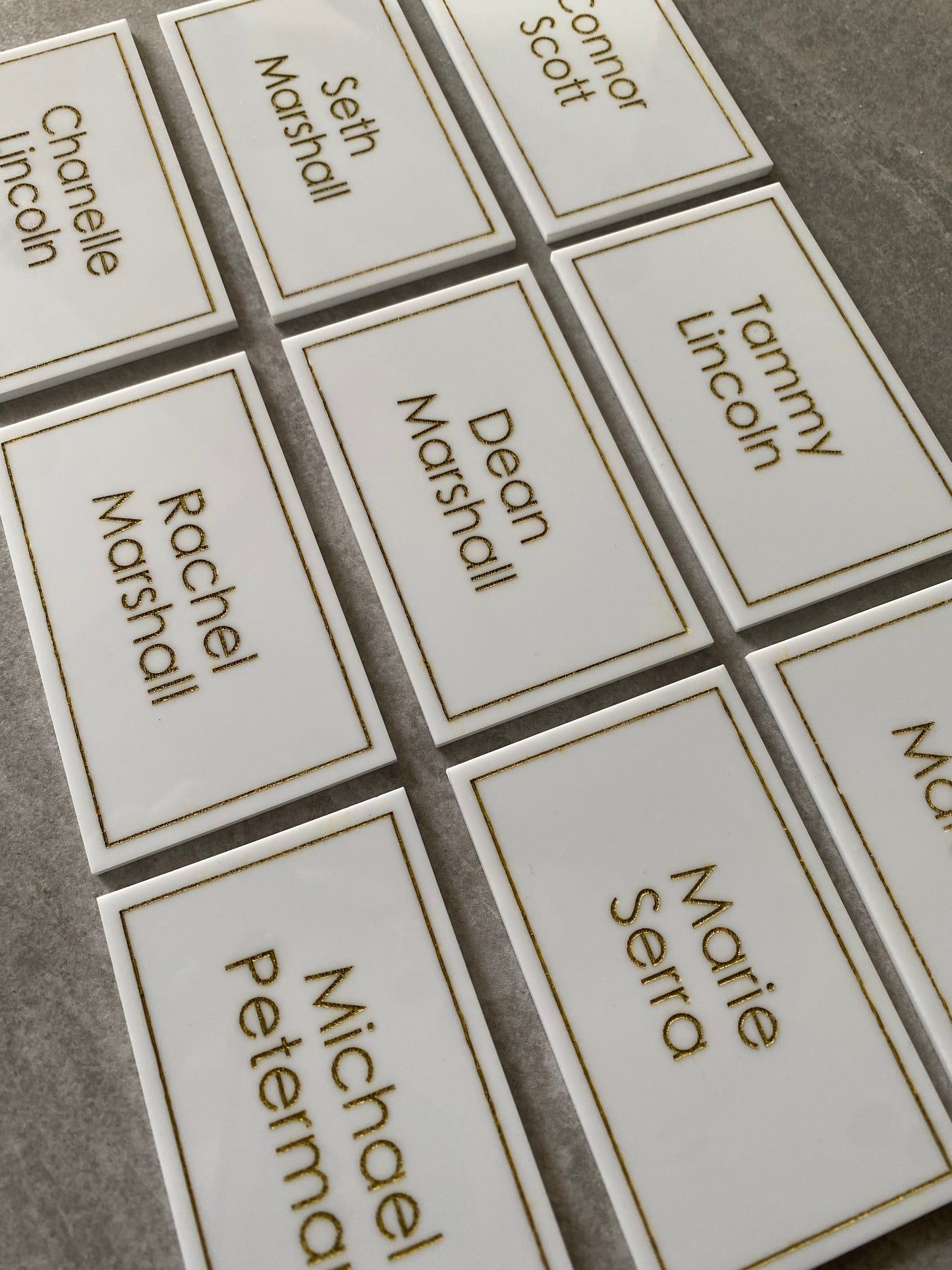 Engraved Acrylic Place Cards