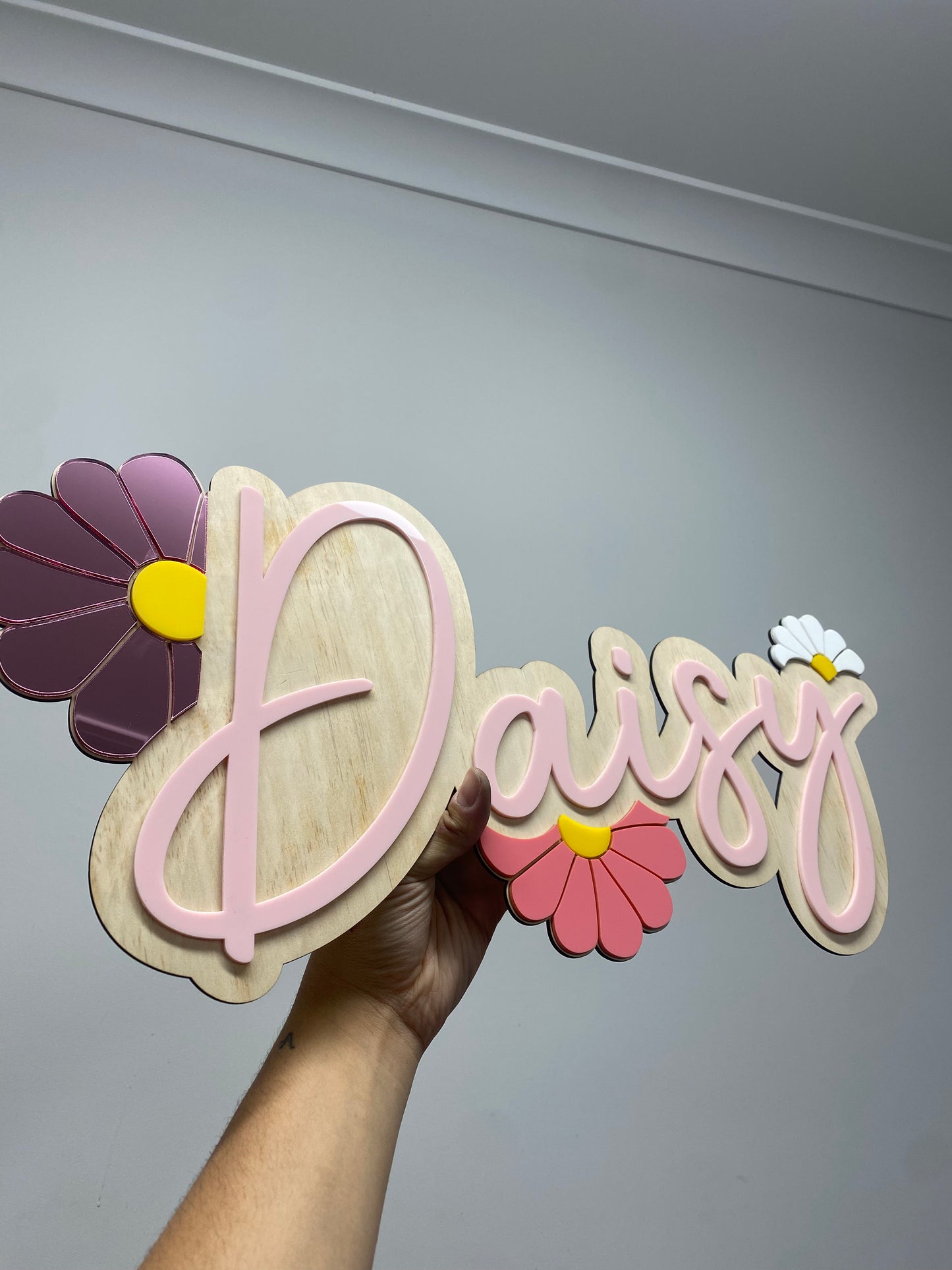 3D Flower Name Plaque